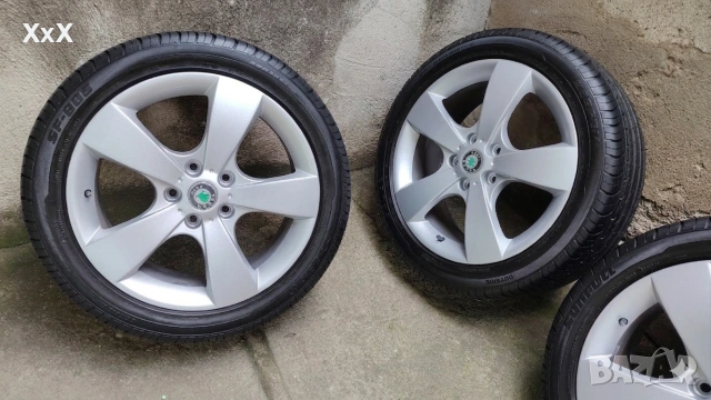 Джанти с гуми 5х112 17" Skoda Seat VW Audi, снимка 6 - Гуми и джанти - 55084583