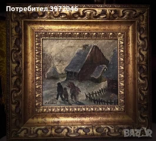 Антикварна картина /1922/ - масло , снимка 3 - Антикварни и старинни предмети - 54579313