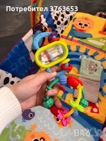 бебешка постелка за игра + играчки, снимка 6 - Аксесоари за кърмачки - 54428771