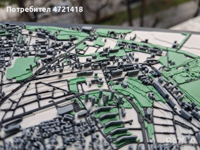 3D Карта на град ДОБРИЧ – релефен макет, снимка 4 - Декорация за дома - 54337300