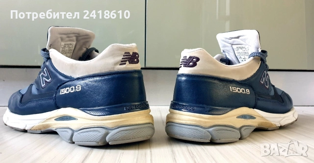 New Balance 1500.9 Made in England Mens Size 44.5 /28.5 см. UK 10  ОРИГИНАЛ! Мъжки Кецове ест кожа, снимка 8 - Кецове - 54887011