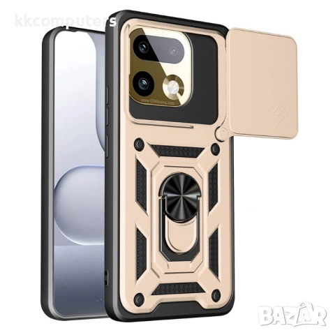 Калъф за Realme 16 Pro 5G с Капаче за Камера и Стойка - PC+TPU, Военна защита, 7 цвята, снимка 5 - Калъфи, кейсове - 54148589