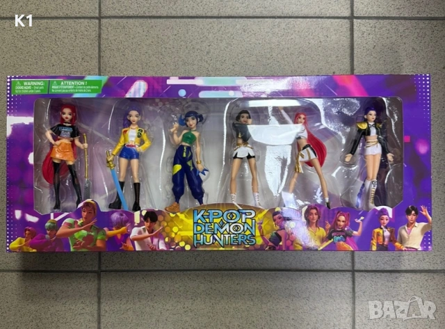 Голям комплект 6 фигурки K-POP Demon Hunters, Кей Поп Руми/Мира/Зоуи