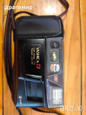 YASHICA T3 Carl Zeiss T Tessar 2,8/35, снимка 2 - Фотоапарати - 54834669