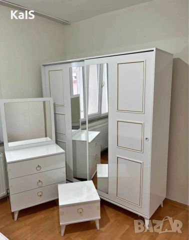 спален комплект с 5 части фулл мдф, снимка 5 - Спални и легла - 55124478