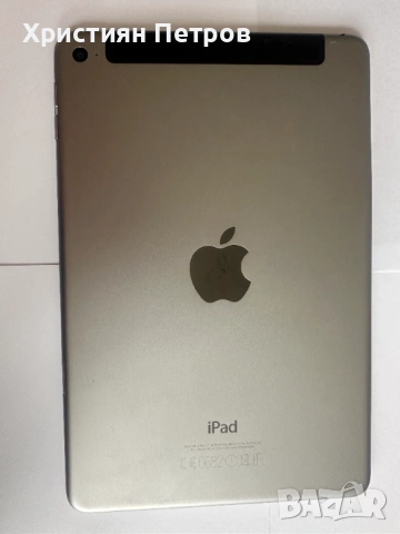 КАТО НОВ !!! iPad mini 4 Wi-Fi + Cellular - A1550 - Черен - 64GB памет - Отключен, снимка 9 - Таблети - 54532801