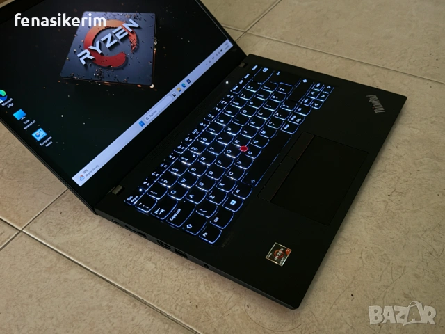 14' Full HD Ryzen 7 PRO 5850u Lenovo ThinkPad T14s Gen 2 16GB LPDDR4X/512GB NVMe/Radeon Pro, снимка 6 - Лаптопи за работа - 54781821