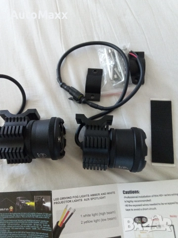 Led фарове с 9 лед светлини на всеки за мотори,джипове,бусове и др., снимка 3 - Аксесоари и консумативи - 54913041