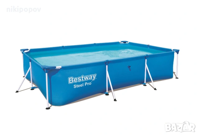 BESTWAY правоъгълен басейн 3.00m x 2.01m x 66cm Steel Pro, снимка 3 - Други - 54646149