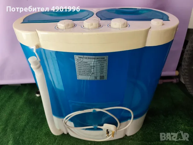 Компактна мини пералня с центрофуга XPB20-88S (Двукамерна / Twin-Tub), снимка 4 - Друга електроника - 55624771