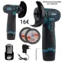 Безчетков ъглошлайф 12V, 1200mAh, 76мм, снимка 1
