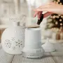 Дифузер за етерични масла Earnest Living Christmas Ball, бял керамичен, 100 мл, декорация за дома, снимка 5