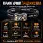 Малък LED акумулаторен челник със сензор USB зареждане фенер за глава бягане риболов къмпинг мощен, снимка 6