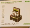 Докинг станция за RGB твърд диск, двойна докинг станция за 2,5/3,5 инча SATA HDD SSD,клониране..., снимка 2