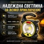 Преносима акумулаторна къмпинг соларна лампа осветление LED фенер USB зареждане за риболов палатка, снимка 2