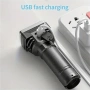 Акумулаторен фенер с USB зареждане, черен, 4 режима_1236591, снимка 2
