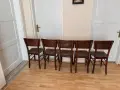 Винтидж кафяви дървени столове 5 броя, снимка 11