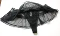 C&A Lingerie черна ефирна тюлена мини пола с вградени прашки, снимка 4