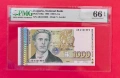 1000 лева 1996 година България UNC PMG 66 EPQ, снимка 1