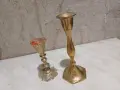 месингови свещници 2 броя Н- 22см и 14 см, снимка 3