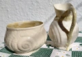 Антикварни и винтидж латиери и захарница Belleek - с морски охлюви, снимка 5