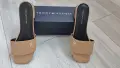 Нови бежови дамски кожени чехли TOMMY HILFIGER FLAT SANDAL EUR38, снимка 11