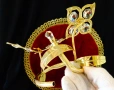 Позлатена фигура Водно конче,Цвете,24 k Gold Plated,кристали. , снимка 6