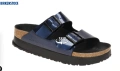 Сандали / чехли Birkenstock Arizona Papillio Flex Platform, сини лачени, тесни номер 39 , снимка 1