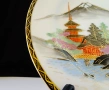 Чиния японски порцелан Satsuma Kazan 20 см.,злато. , снимка 4