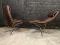 Чифт дизайнерски кожени релакс кресла Stressless Metro, снимка 5