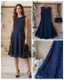 Елегантна тъмносиня разкроена рокля DOROTHY PERKINS , снимка 1