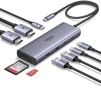 Нов UGREEN Revodok USB-C Хъб 9в1 Два Монитора 4K 60Hz SD TF PD 100W Четец SD TF Карти Докинг Станция, снимка 1