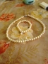 перлено колие три броя обеци и гривна, снимка 2
