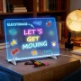 Нова LED дъска за писане с 3 светлинни ефекта за съобщения рисуване кафе офис детска стая, снимка 4
