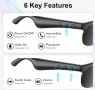 Смарт очила с Bluetooth слушалки – Безжични, микрофон , USB-C, Черни, снимка 6