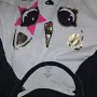 Дамска памучна блуза реглан с щампа и паетки cat Unicorn котка еднорог, снимка 1