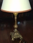 Настолна лампа от месингов материал в бароков стил , снимка 1