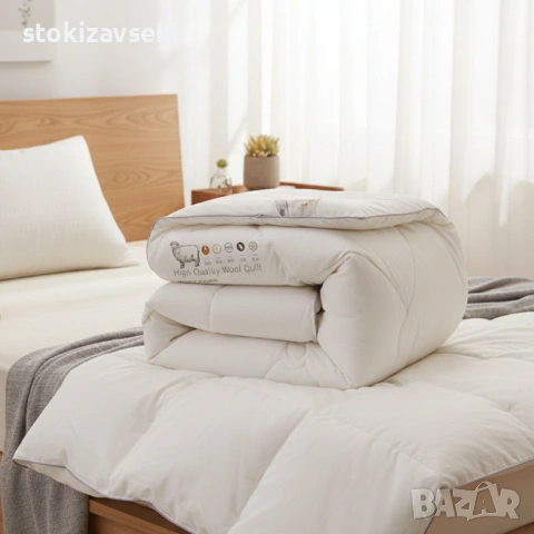 Капитониран чаршаф от нетъкана материя 1,80 x 2,00 м + 2 калъфки + Подарък Зимен юрган с овча вълна , снимка 3 - Спално бельо - 54101010