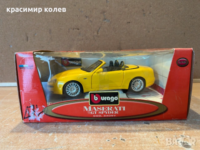 метален модел "MASERATI GT SPYDER"/1:18,Burago/