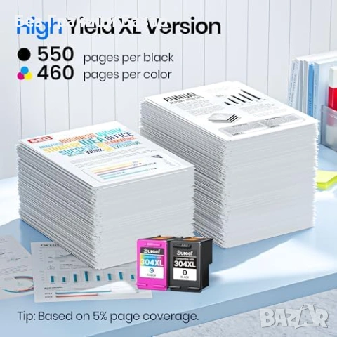 Ново 304 XL мастило за HP Envy 5020 5030 DeskJet 2630 3760 комплект тонер принтер печат, снимка 3 - Консумативи за принтери - 55192240