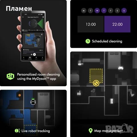 Dyson Spot+Scrub AI Робот Прахосмукачка и Моп Нова, снимка 6 - Прахосмукачки - 55316692