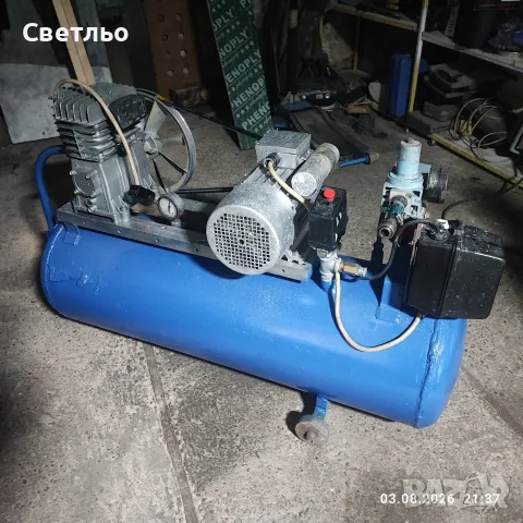 Компресор,Монофазен.80л.бутилка., снимка 4 - Компресори - 55543578