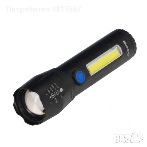 Акумулаторен LED фенер с двойна функция 116 мм 100 лумена