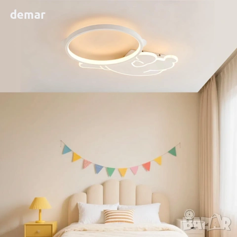 Детска таванна лампа астронавт LED с дистанционно, 38W, 3800LM, димируема 3000K-6500K, 49 см, снимка 6 - Лед осветление - 54641356