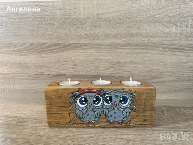Дървен моливник / Дървен свещник , снимка 6 - Други - 55394921
