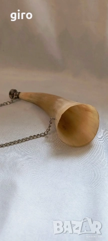 Антикварен рог чаша , снимка 3 - Антикварни и старинни предмети - 54026425