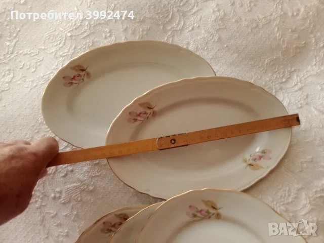 Изискан сервиз чинии, със златен кант, снимка 3 - Чинии - 55544044