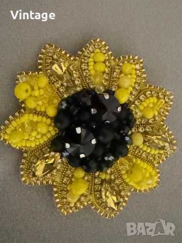 Handmade Много красива брошка - Слънчоглед , снимка 8 - Други - 54278865
