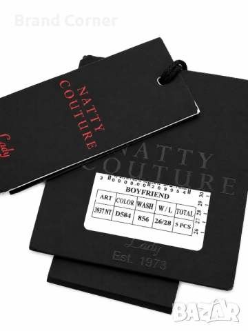 Нови дамски дънки Natty Couture Boyfriend - размер 26, снимка 7 - Дънки - 54923488