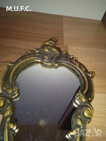 Бронзово огледало 1910 Арт нуво оригинално, снимка 7 - Антикварни и старинни предмети - 54172402
